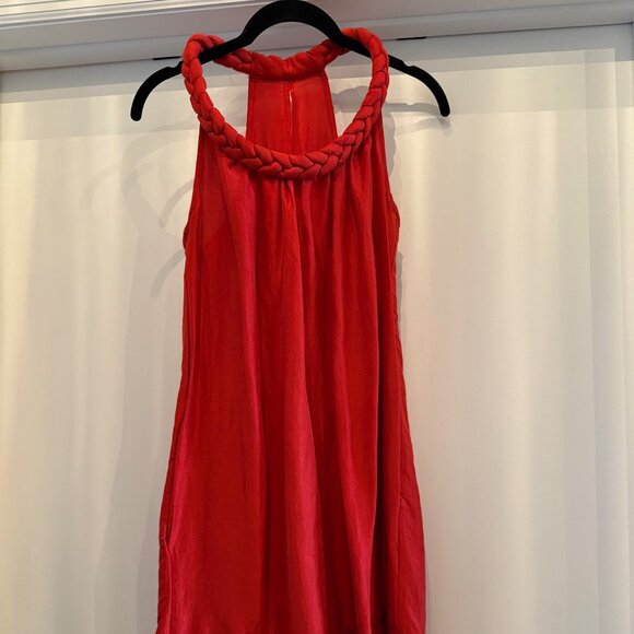 Calypso St. Barth Dresses & Skirts - Calypso St. Barth Rust Red Braided Dress Small